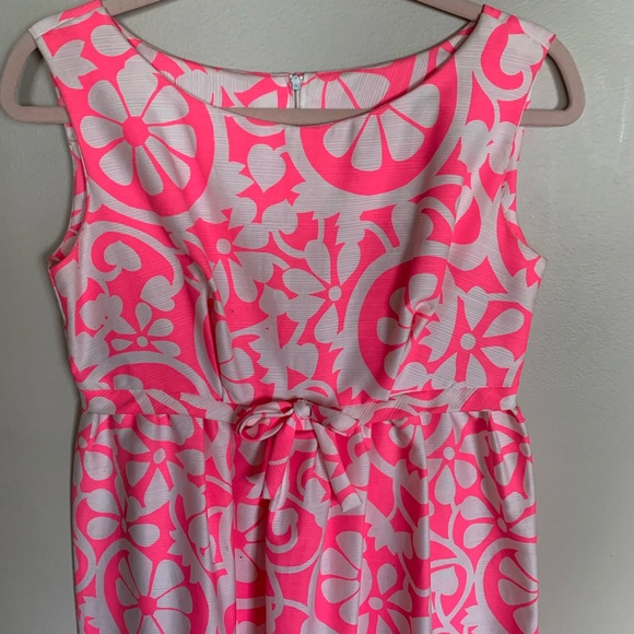 SOLD 🛑 Vintage | 1960’s Hawaiian Textured Cotton Maxi Dress Cotton Pink Floral - Picture 4 of 9